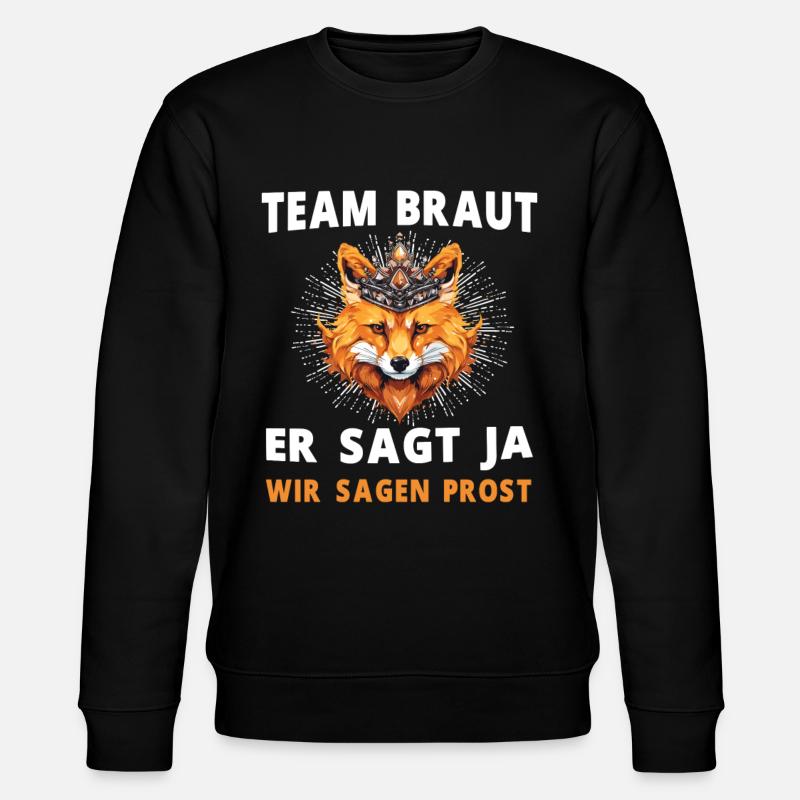 Hochzeit Junggesellenabschied Fuchs Bräutigam - Stanley/Stella Unisex Bio-Sweatshirt CHANGER - Schwarz