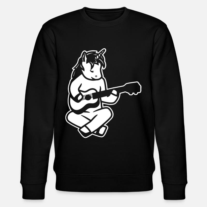 Einhorn Ukulelist - Stanley/Stella Unisex Bio-Sweatshirt CHANGER  - Schwarz