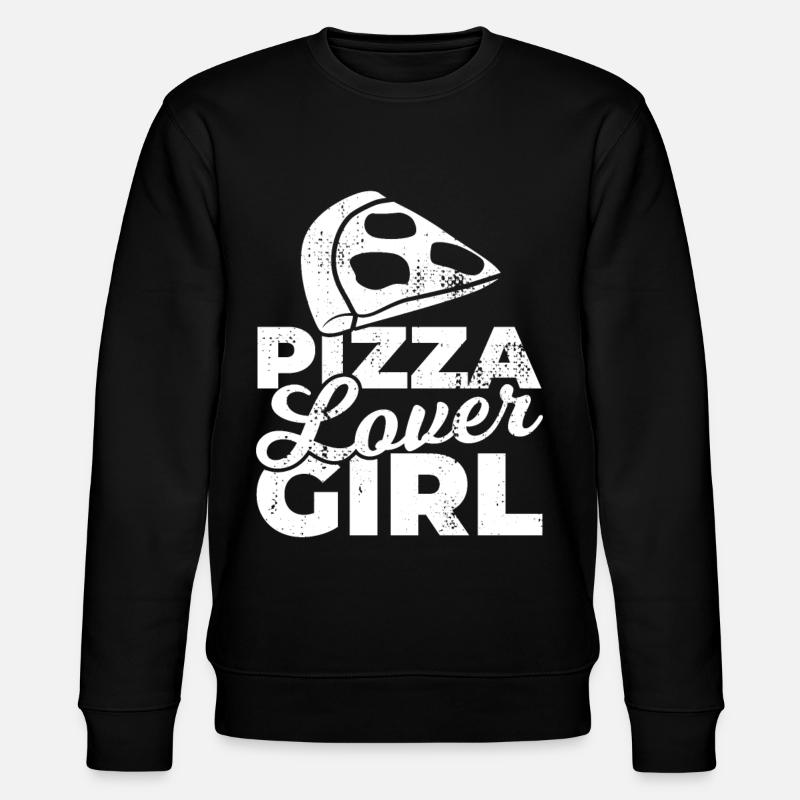 Pizza Mädchen - Stanley/Stella Unisex Bio-Sweatshirt CHANGER  - Schwarz