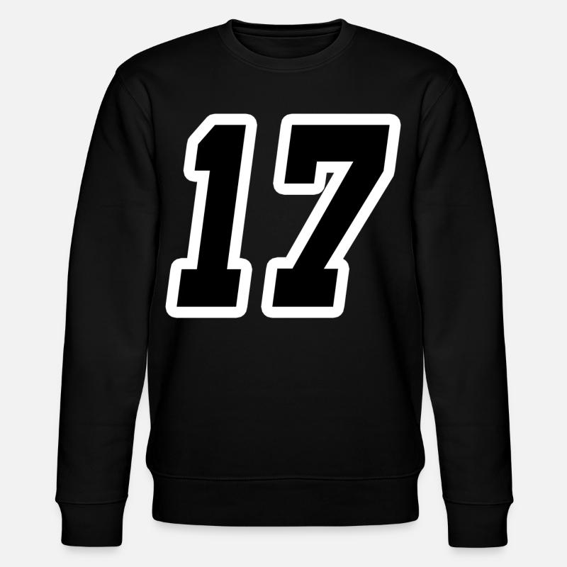 Nummer siebzehn 17 - Stanley/Stella Unisex Bio-Sweatshirt CHANGER  - Schwarz