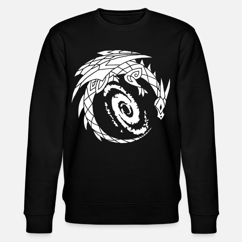 Galaktischer Drache - Stanley/Stella Unisex Bio-Sweatshirt CHANGER  - Schwarz