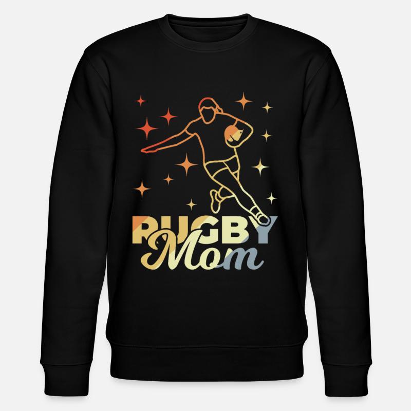 Rugby Mama - Stanley/Stella Unisex Bio-Sweatshirt CHANGER  - Schwarz