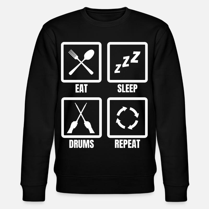 Eat Sleep Drums Répéter - Sweat bio CHANGER Stanley/Stella Unisexe - noir
