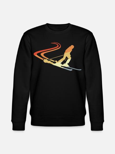 Funny Skier Drawing - Stanley/Stella CHANGER Unisex Organic Sweatshirt - black