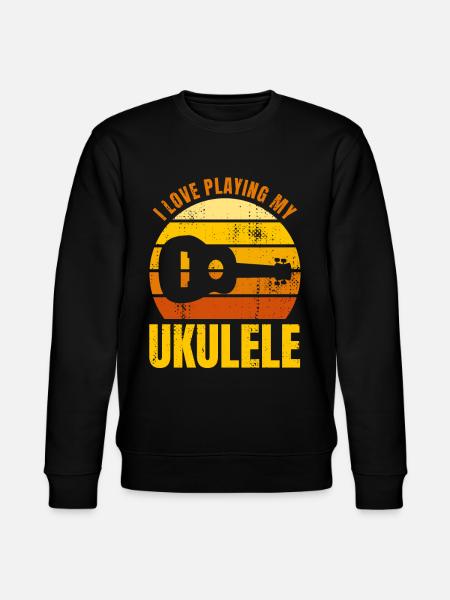 Motivational Ukulele Saying - Stanley/Stella CHANGER Unisex Organic Sweatshirt - black