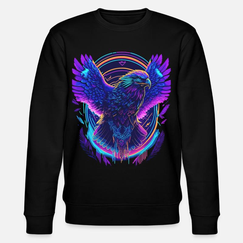 Aigle volant Synthwave - Sweat bio CHANGER Stanley/Stella Unisexe - noir