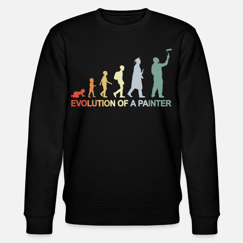Maler Lackierer Evolution - Stanley/Stella Unisex Bio-Sweatshirt CHANGER  - Schwarz