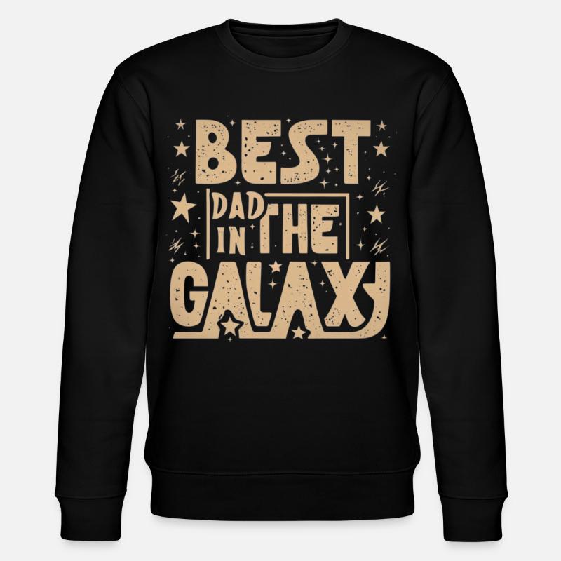 Bester Papa Galaxy - Stanley/Stella Unisex Bio-Sweatshirt CHANGER  - Schwarz