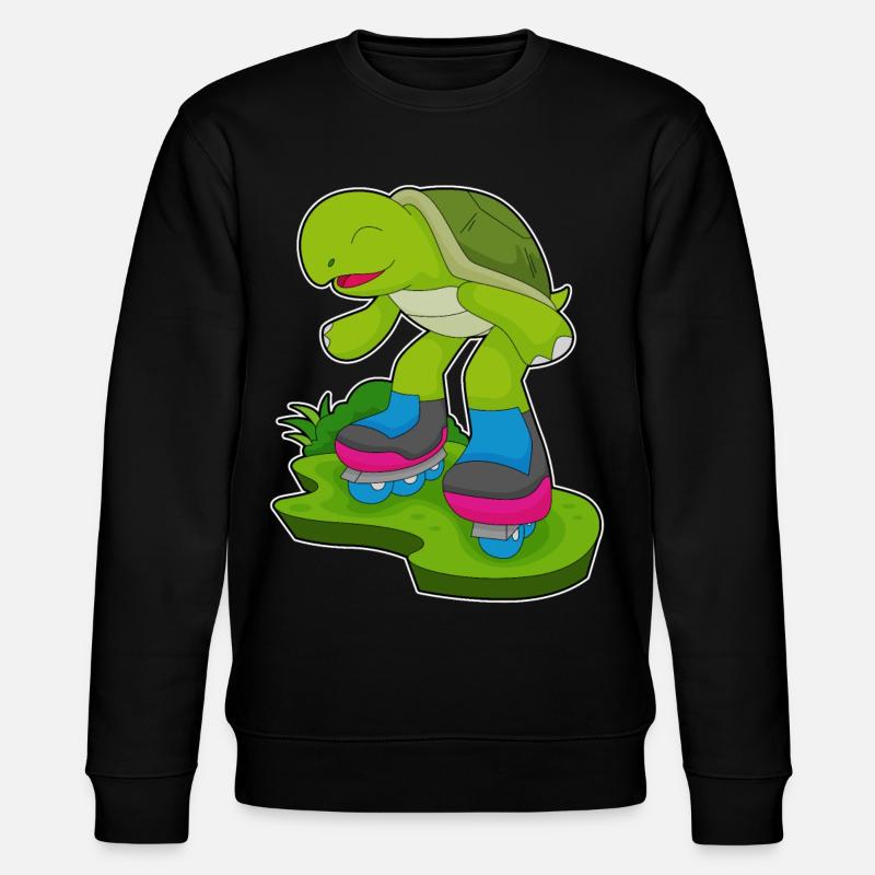 Turtle Inline skating Inline skates - Stanley/Stella CHANGER Unisex Organic Sweatshirt - black