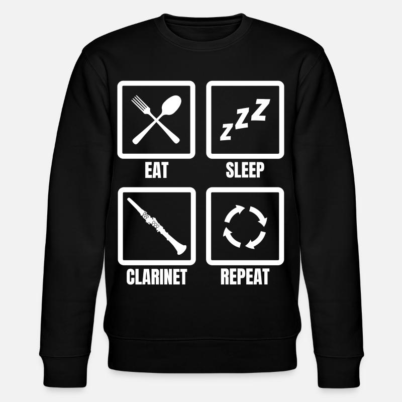Eat Sleep Clarinette Repeat - Sweat bio CHANGER Stanley/Stella Unisexe - noir