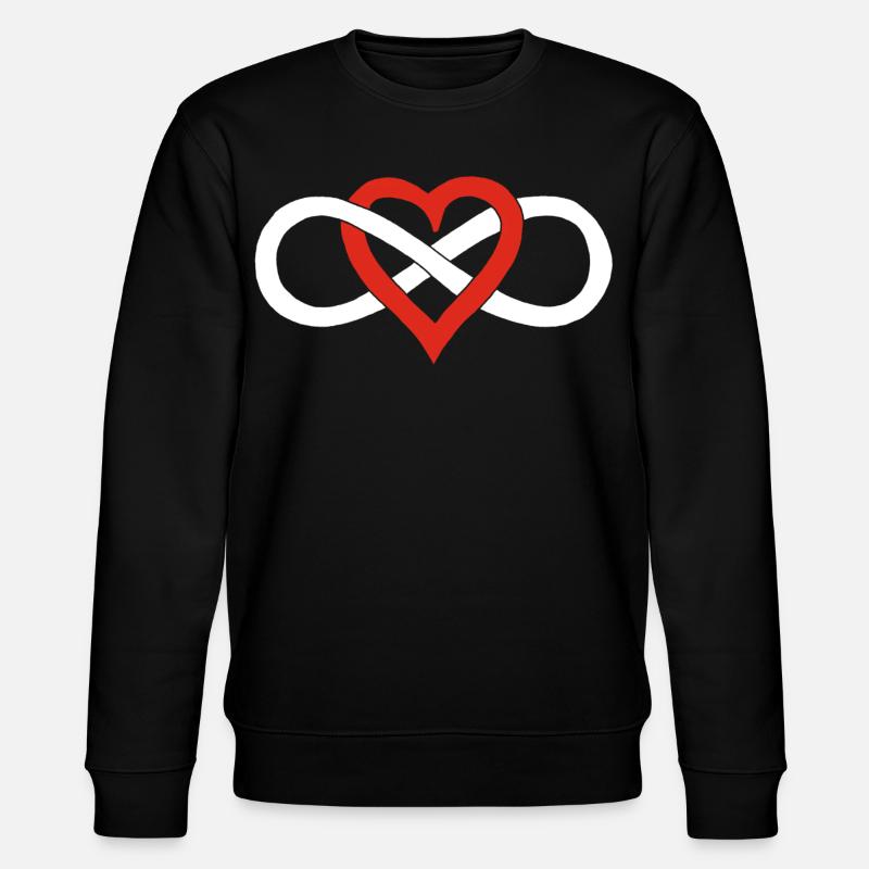 Infinite Love (White) - Stanley/Stella CHANGER Unisex Organic Sweatshirt - black