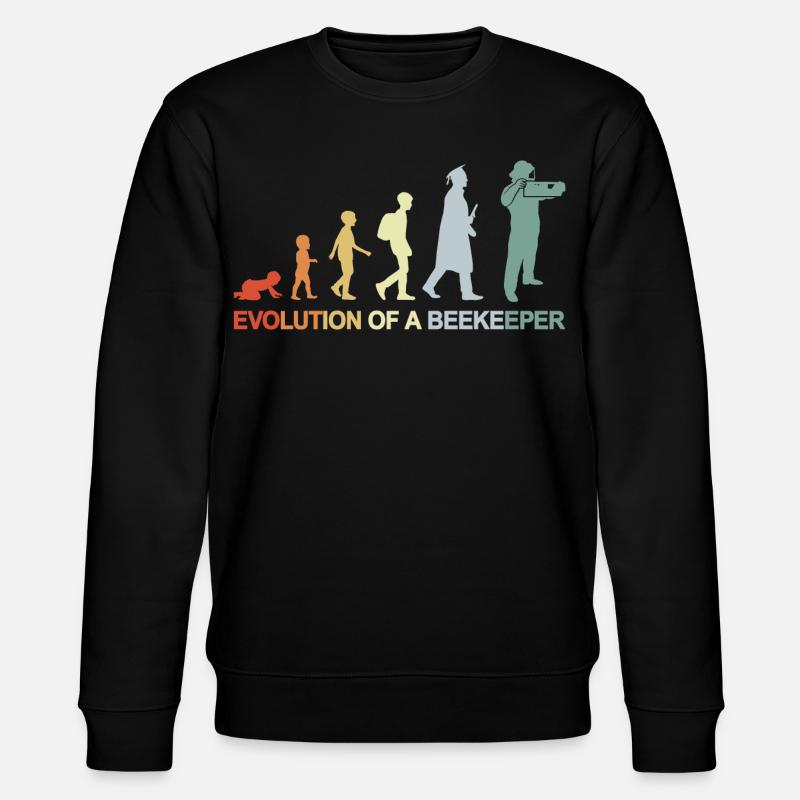 Imker Evolution - Stanley/Stella Unisex Bio-Sweatshirt CHANGER  - Schwarz