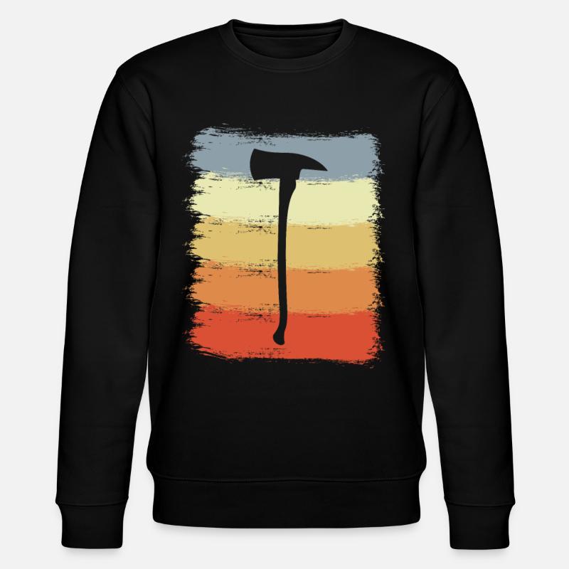 Dessin de hache de pompier - Sweat bio CHANGER Stanley/Stella Unisexe - noir