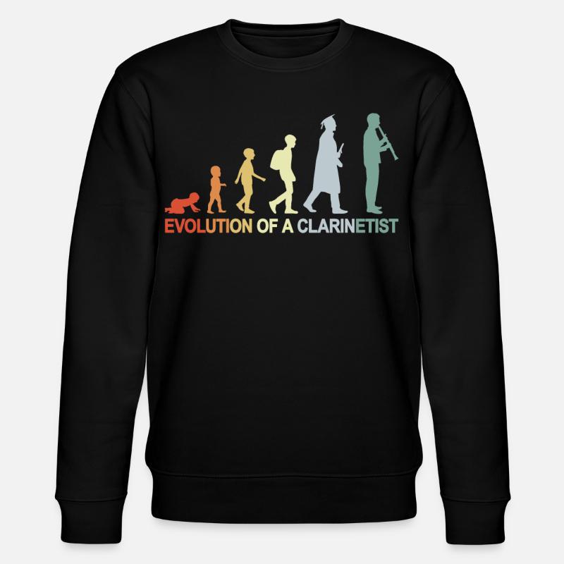 Klarinette Evolution - Stanley/Stella Unisex Bio-Sweatshirt CHANGER  - Schwarz