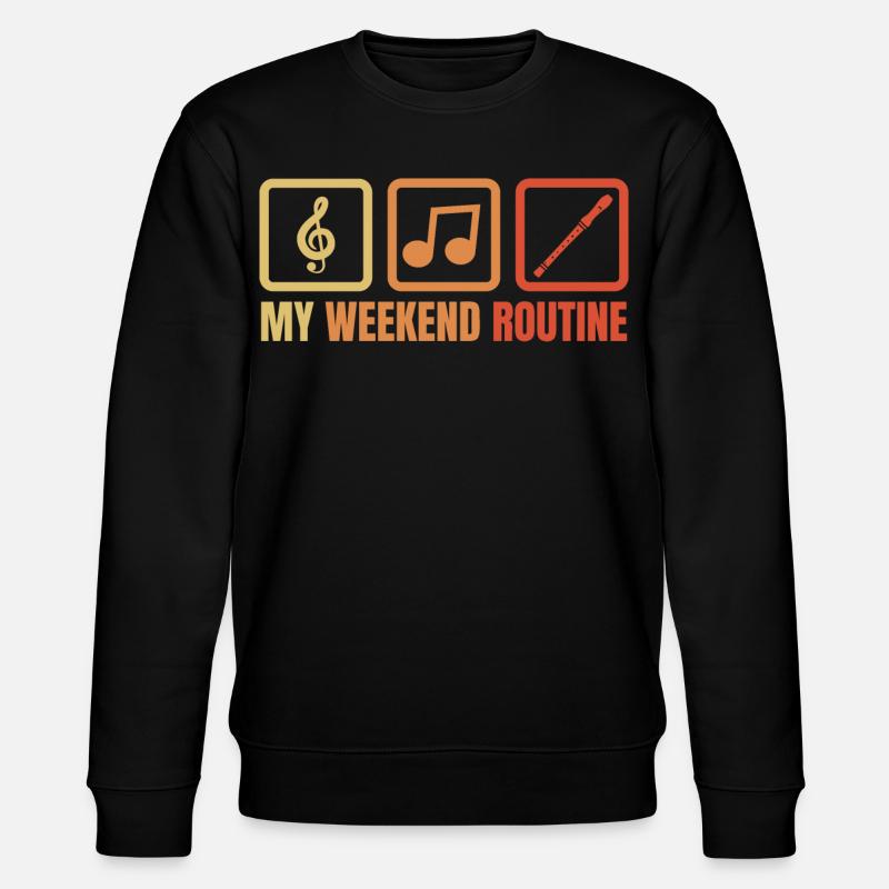 Flötisten Wochenendprogramm - Stanley/Stella Unisex Bio-Sweatshirt CHANGER  - Schwarz