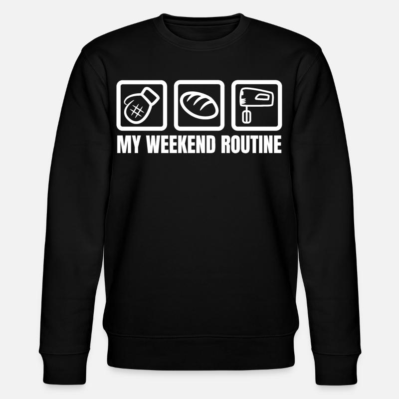 Lustiges Bäcker Wochenende - Stanley/Stella Unisex Bio-Sweatshirt CHANGER  - Schwarz