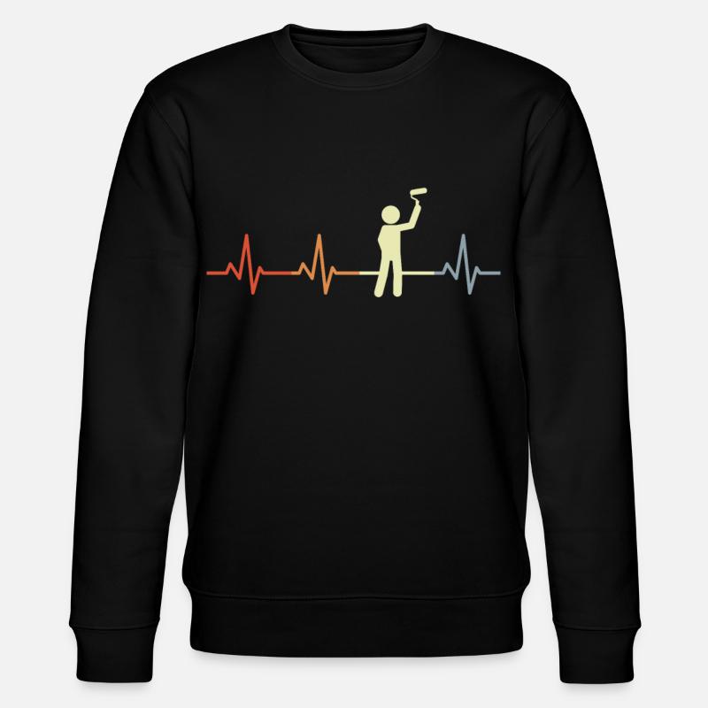 Master painter heart palpitations - Stanley/Stella CHANGER Unisex Organic Sweatshirt - black