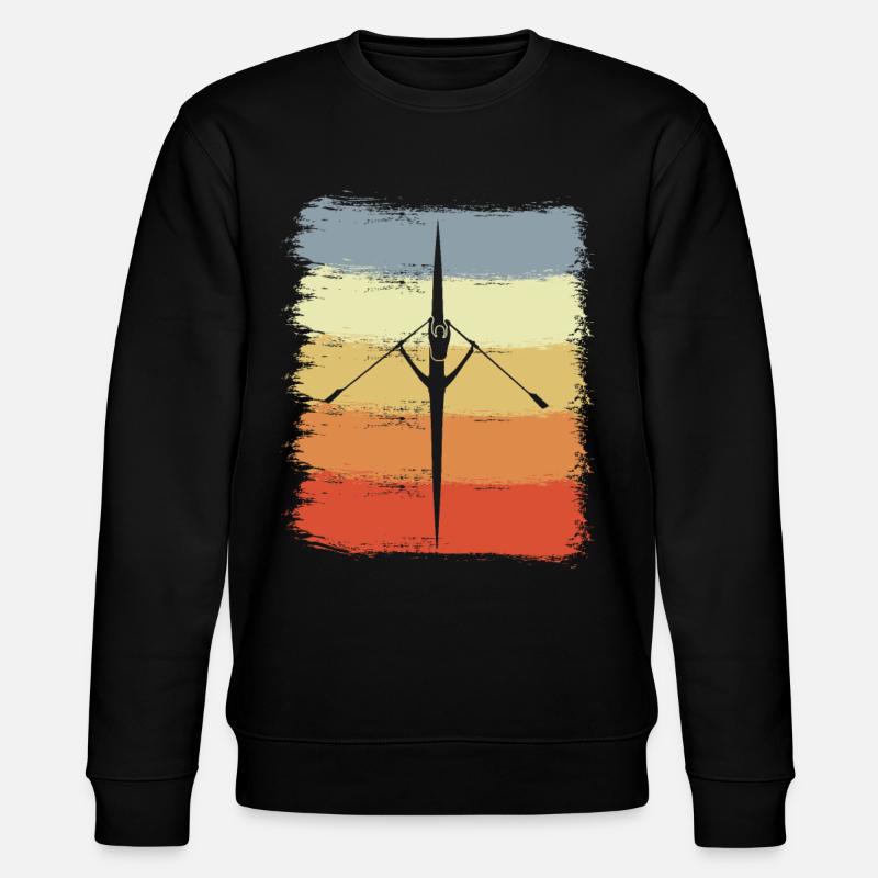 Dessin de bateau à rames - Sweat bio CHANGER Stanley/Stella Unisexe - noir