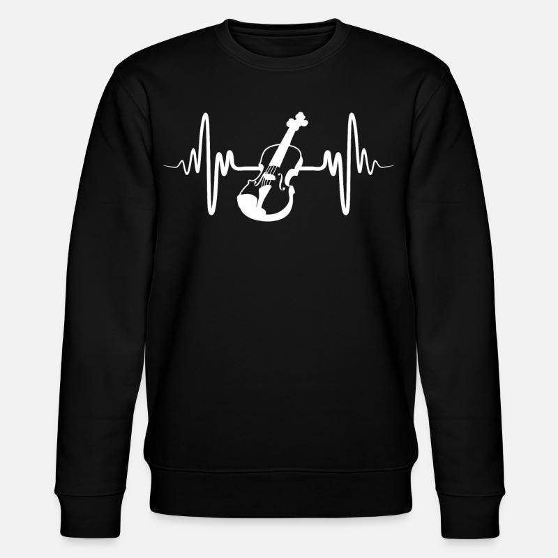 Retro Violine - Stanley/Stella Unisex Bio-Sweatshirt CHANGER  - Schwarz