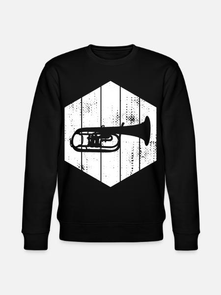 Trumpet Drawing - Stanley/Stella CHANGER Unisex Organic Sweatshirt - black