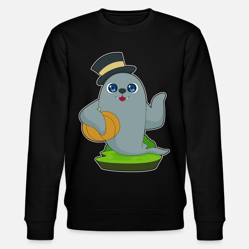 Citrouille d'Halloween scellée - Sweat bio CHANGER Stanley/Stella Unisexe - noir