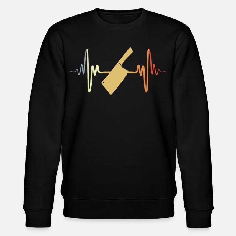Hackbeil EKG Herzlinie - Stanley/Stella Unisex Bio-Sweatshirt CHANGER  - Schwarz