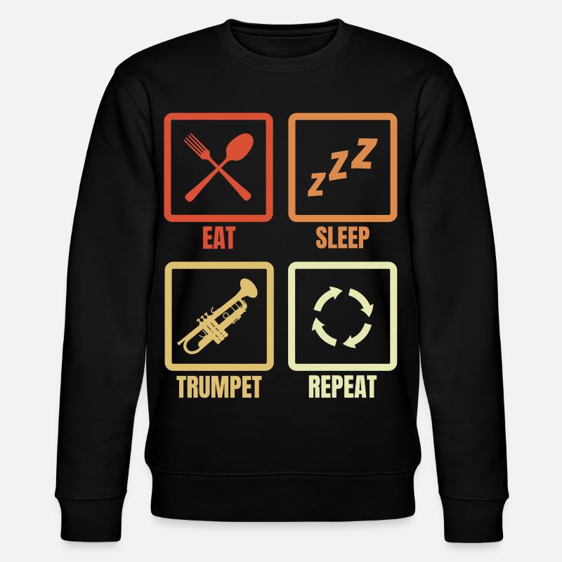 Manger Sommeil Trompette Répéter - Sweat bio CHANGER Stanley/Stella Unisexe - noir