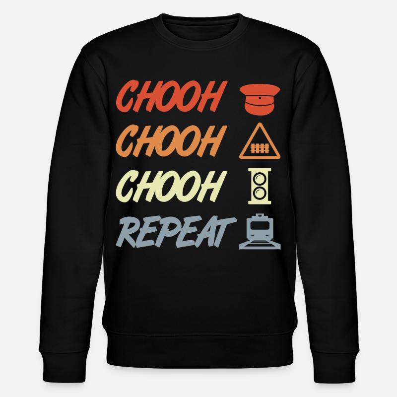 Blague sur les chemins de fer - Sweat bio CHANGER Stanley/Stella Unisexe - noir