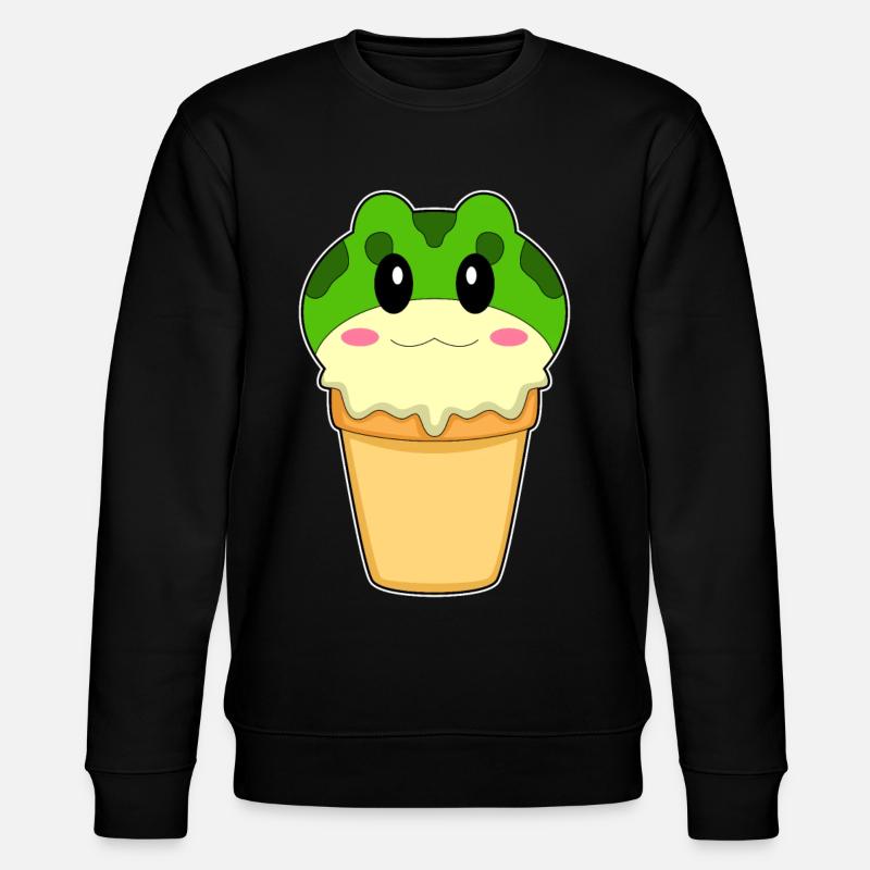 Frosch Waffeleis - Stanley/Stella Unisex Bio-Sweatshirt CHANGER  - Schwarz