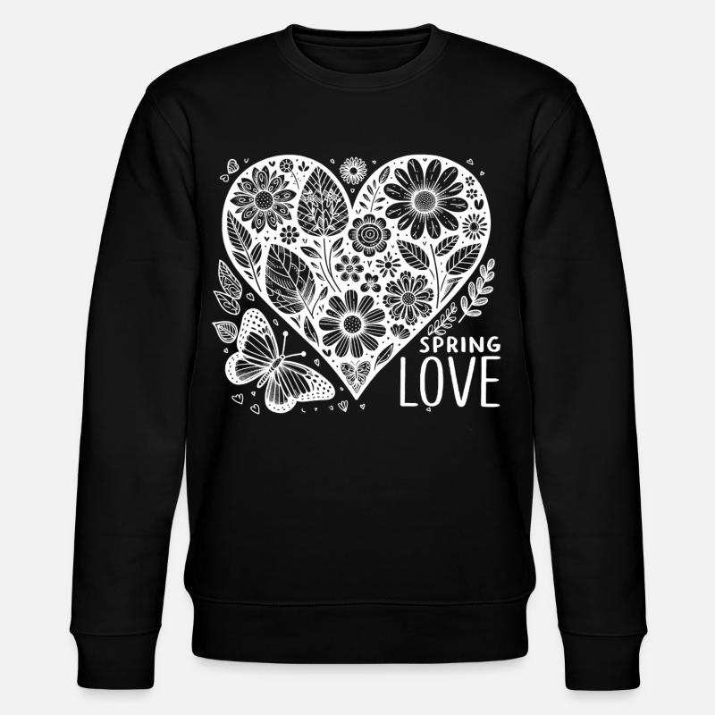 spring love - Stanley/Stella Unisex Bio-Sweatshirt CHANGER  - Schwarz
