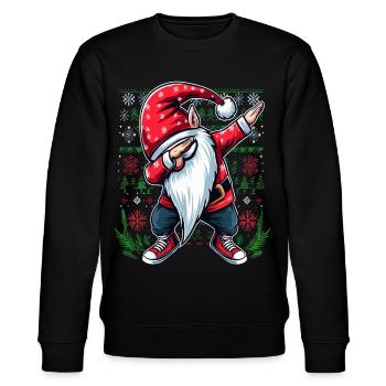 Dabbing St. Nicholas Ugly Christmas - Stanley/Stella CHANGER Unisex Organic Sweatshirt - black - Front - Nik (191cm) & Marisol (170cm)