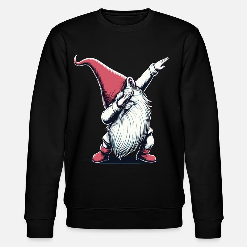 Dabbing Wichtel Dab Nikolaus - Stanley/Stella Unisex Bio-Sweatshirt CHANGER  - Schwarz