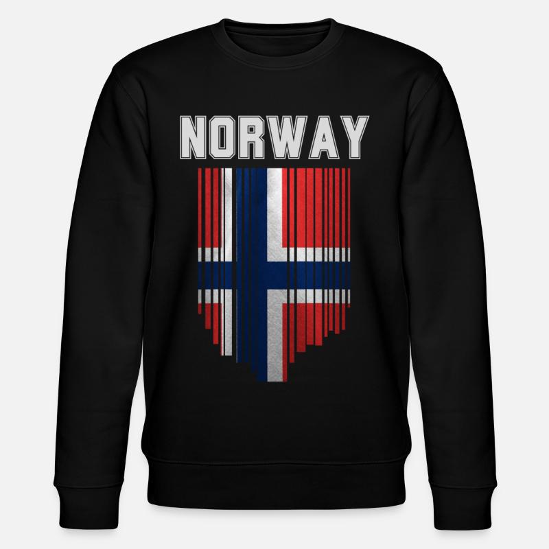 Flagge von Norwegen - Stanley/Stella Unisex Bio-Sweatshirt CHANGER  - Schwarz
