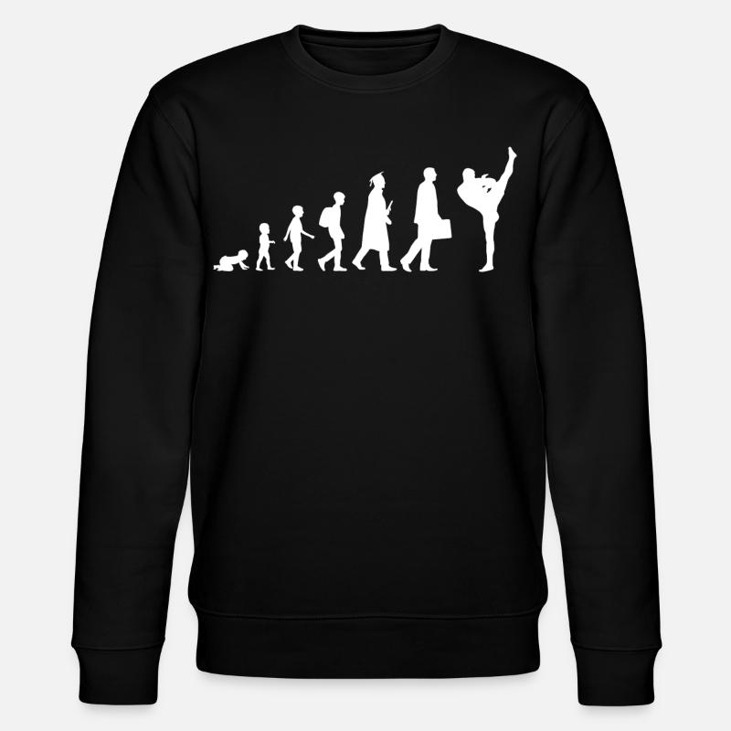 Entwicklung des Kickboxens - Stanley/Stella Unisex Bio-Sweatshirt CHANGER  - Schwarz