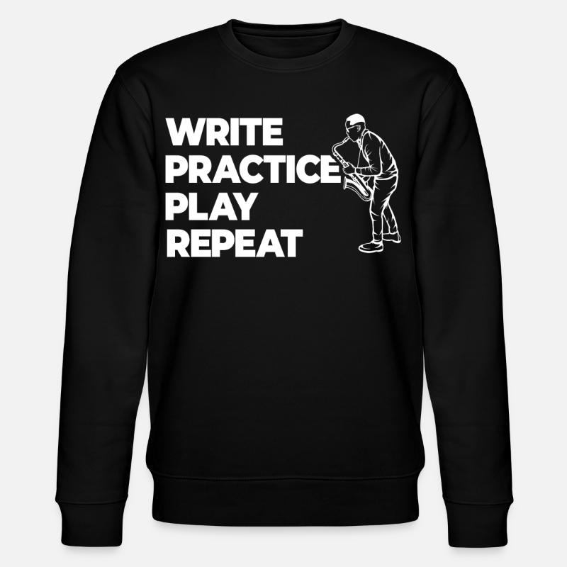 Writing, practicing, playing, repeating - Stanley/Stella CHANGER Unisex Organic Sweatshirt - black