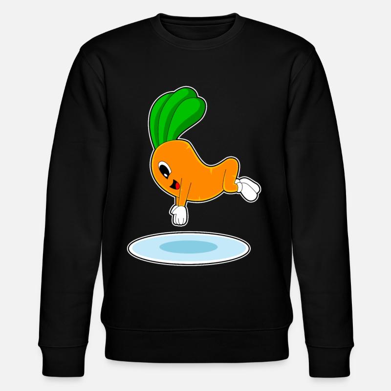 Carotte, Natation, Saut D’eau - Sweat bio CHANGER Stanley/Stella Unisexe - noir