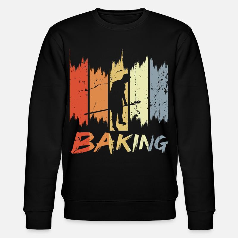 Retro Backen - Stanley/Stella Unisex Bio-Sweatshirt CHANGER  - Schwarz