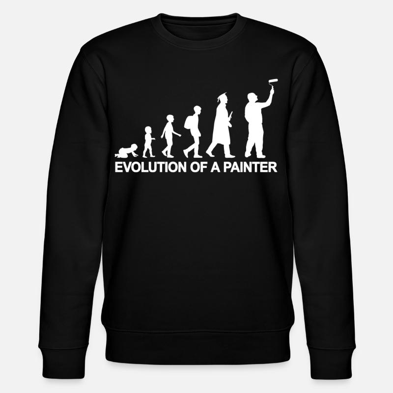 Development from child to painter - Stanley/Stella CHANGER Unisex Organic Sweatshirt - black
