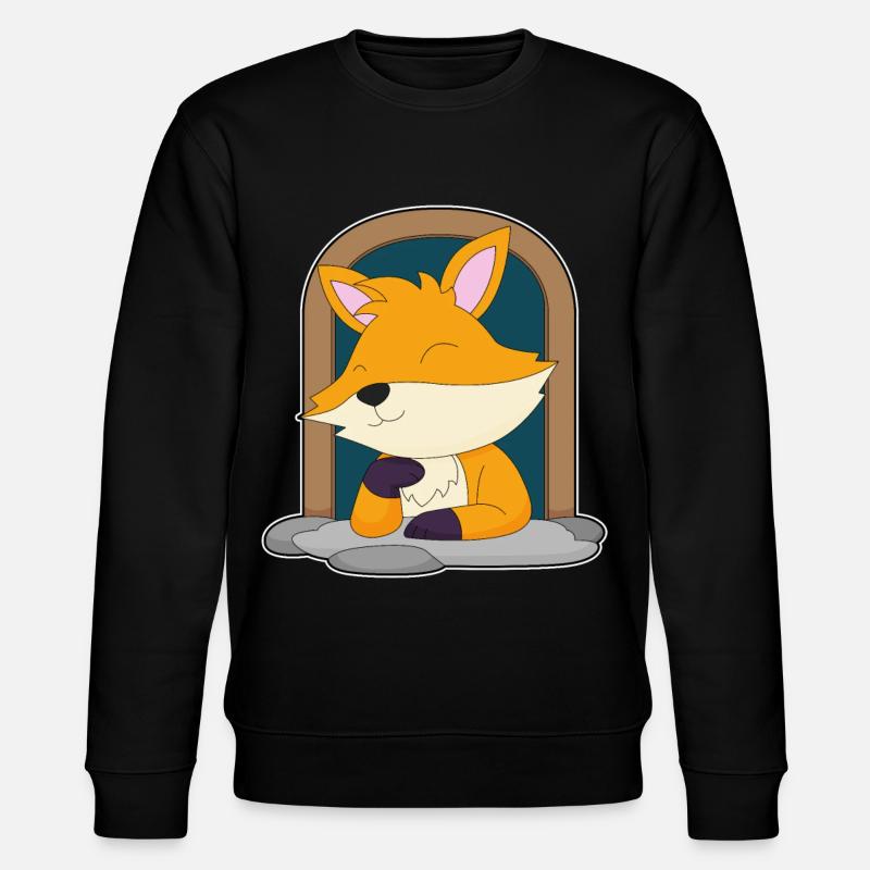 Renard dans une fenêtre - Sweat bio CHANGER Stanley/Stella Unisexe - noir