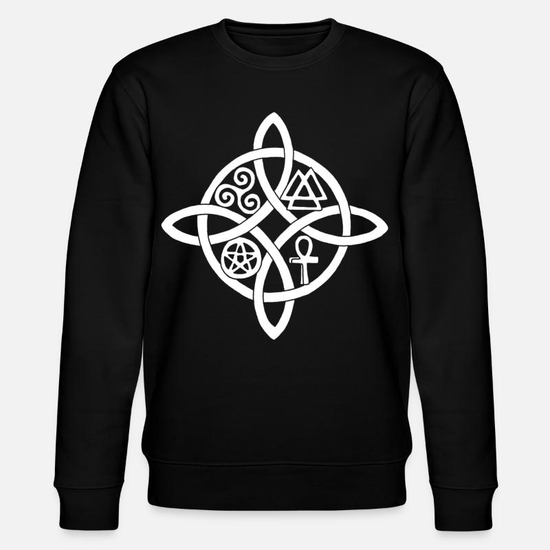 Noeud de sorcière blanc - Sweat bio CHANGER Stanley/Stella Unisexe - noir
