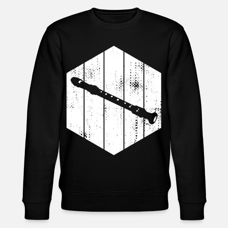 Dessin de flûte - Sweat bio CHANGER Stanley/Stella Unisexe - noir