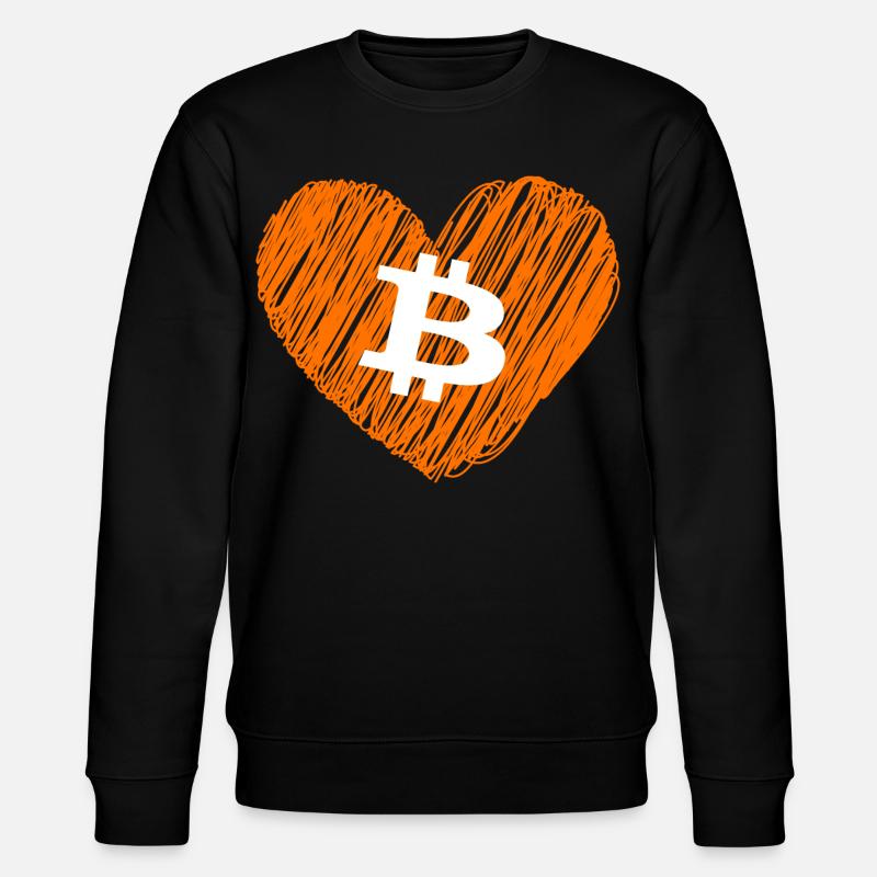 Bitcoin Crypto Cryptocurrency Splash - Stanley/Stella Unisex Bio-Sweatshirt CHANGER  - Schwarz