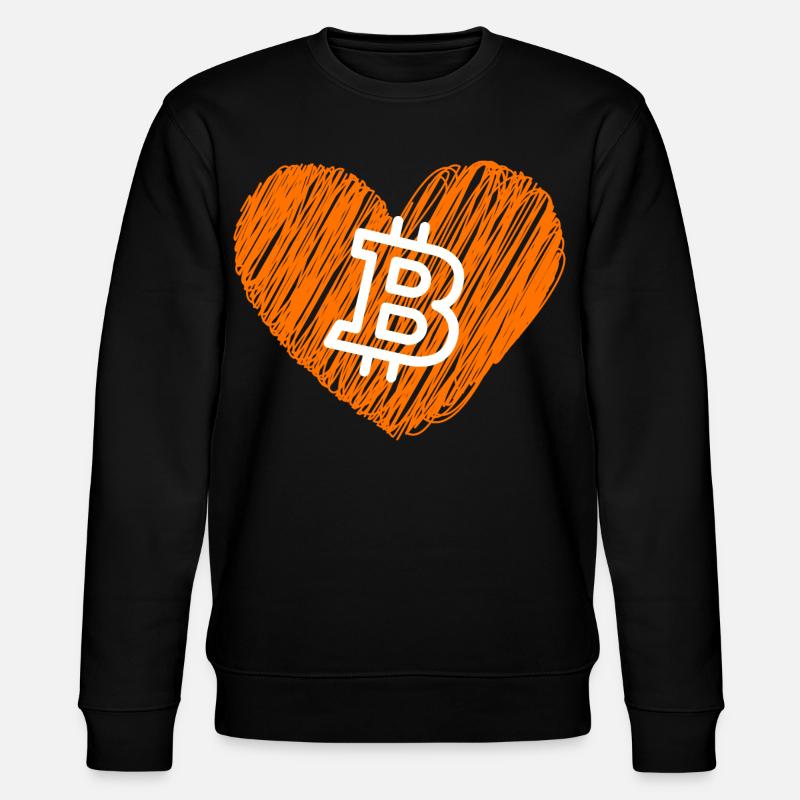 Bitcoin Crypto Cryptocurrency Splash - Stanley/Stella Unisex Bio-Sweatshirt CHANGER  - Schwarz
