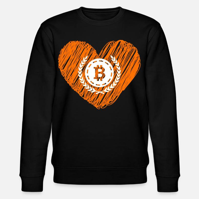 Bitcoin Crypto Cryptocurrency Splash - Stanley/Stella Unisex Bio-Sweatshirt CHANGER  - Schwarz