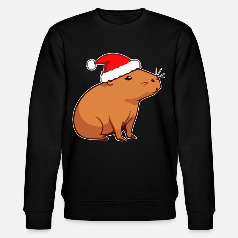 Capybara Christmas - Stanley/Stella CHANGER Unisex Organic Sweatshirt - black