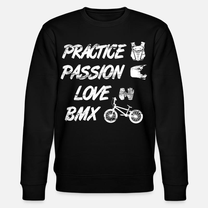 Motivierender BMX Spruch - Stanley/Stella Unisex Bio-Sweatshirt CHANGER  - Schwarz