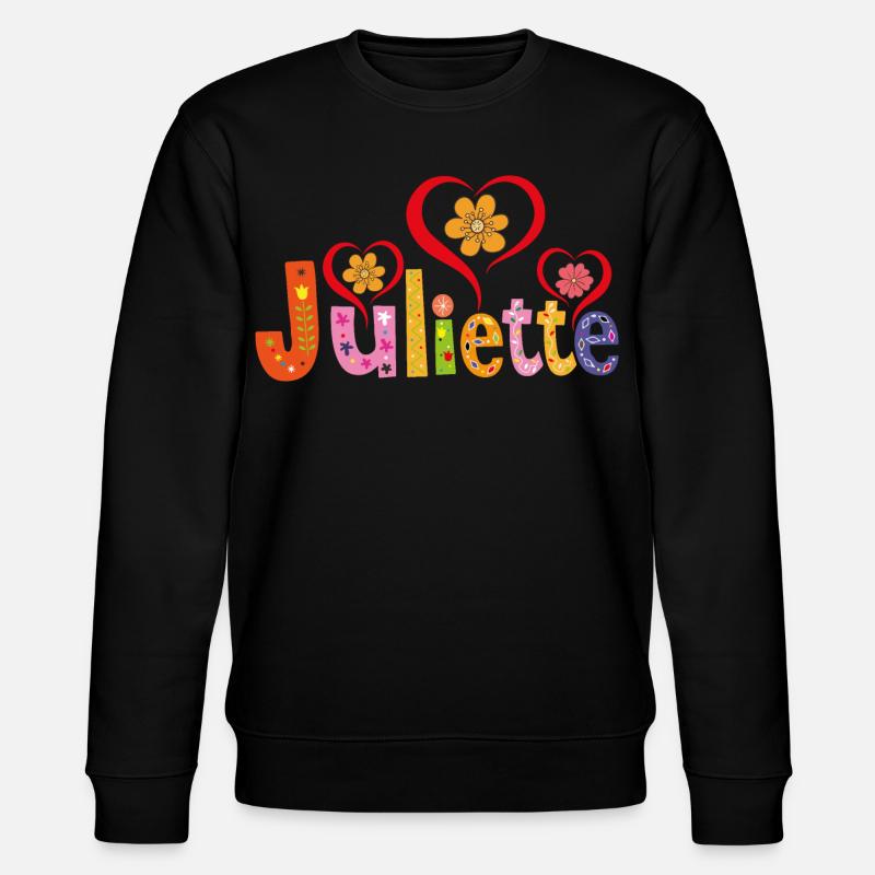 Personalisierter Juliette-Name - Stanley/Stella Unisex Bio-Sweatshirt CHANGER  - Schwarz