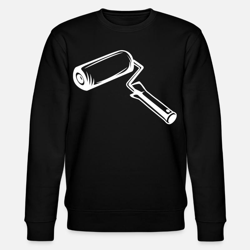 Paint Roller Drawing - Stanley/Stella CHANGER Unisex Organic Sweatshirt - black