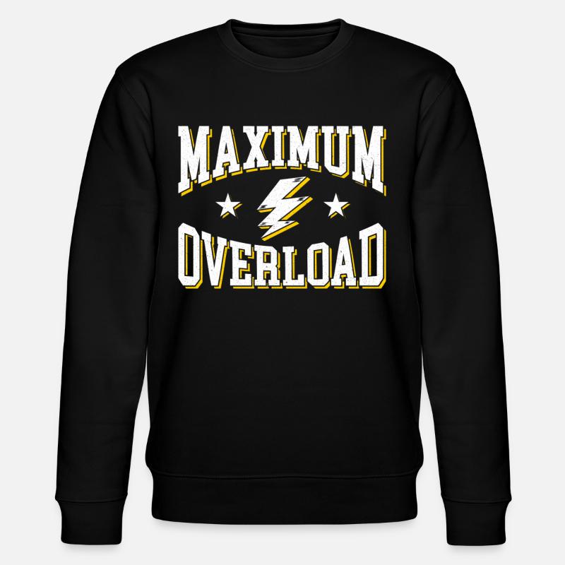 Maximale Überladung Kräftiger Retro-Druck - Stanley/Stella Unisex Bio-Sweatshirt CHANGER  - Schwarz
