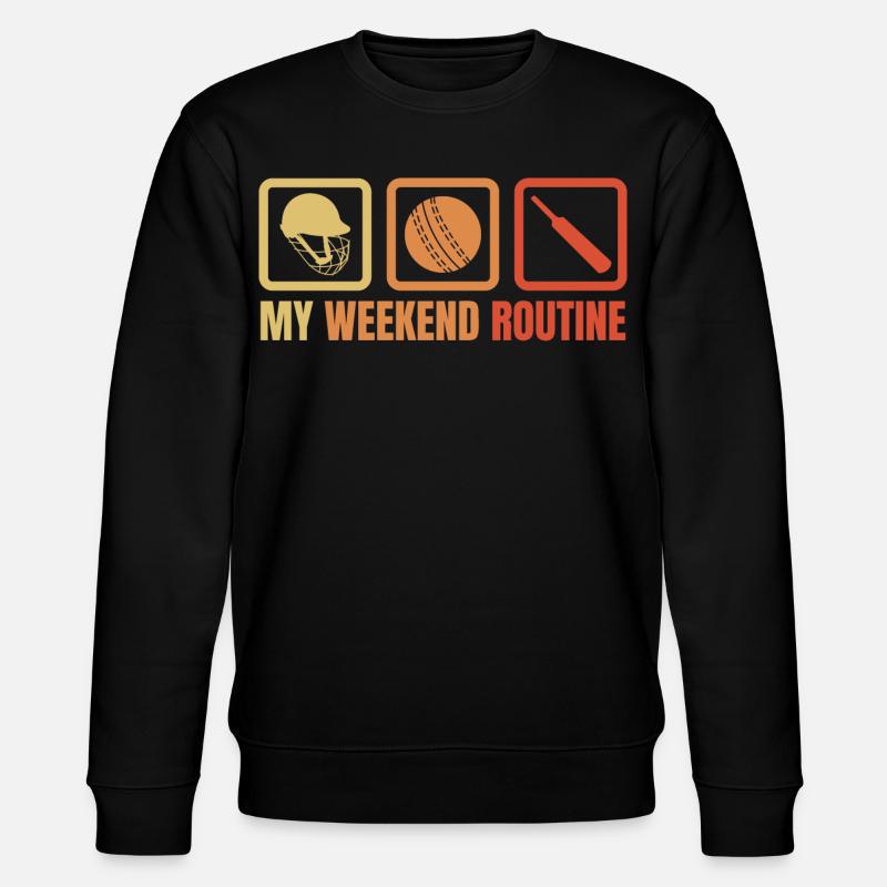 Meine Wochenendroutine - Stanley/Stella Unisex Bio-Sweatshirt CHANGER  - Schwarz